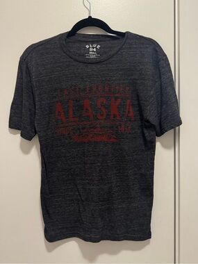 Blue 84 Alaska The Last Frontier Graphic T-Shirt Small – Charcoal Heather